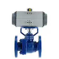 Pneumatic Fluorine Lined Carbon Steel Ball Valve